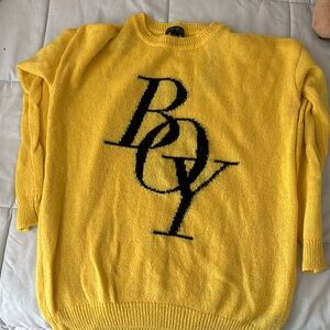 Yellow sweater “ BOY”